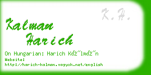 kalman harich business card